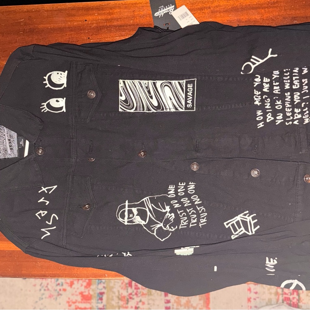 Brooklyn Cloth Black Graphic Shirt Jacket